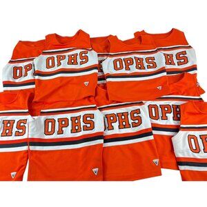10 Matching Cheerleader Uniform Tops Varsity 32-34 Chest Vtg High School Varsity